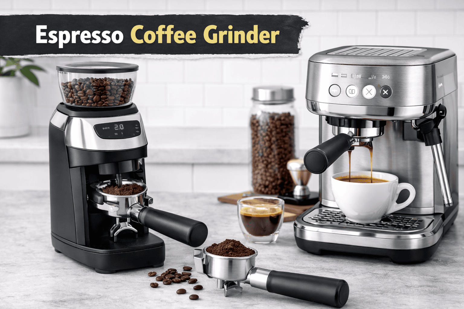 Best Burr Grinders for Espresso (Home Barista Guide) 1 Espresso grinders arranged for a home barista buying guide