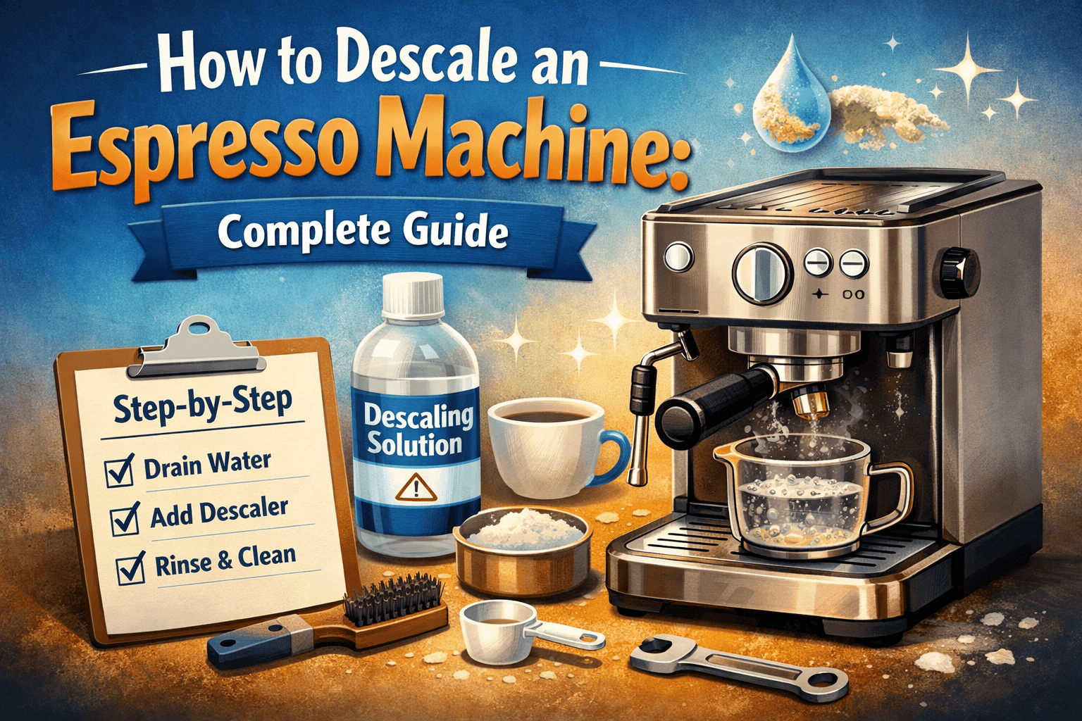 Descale Inicator Coffee Machine Espresso Machine Maintenance Guide (2026): Cleaning, Descaling & Long ...