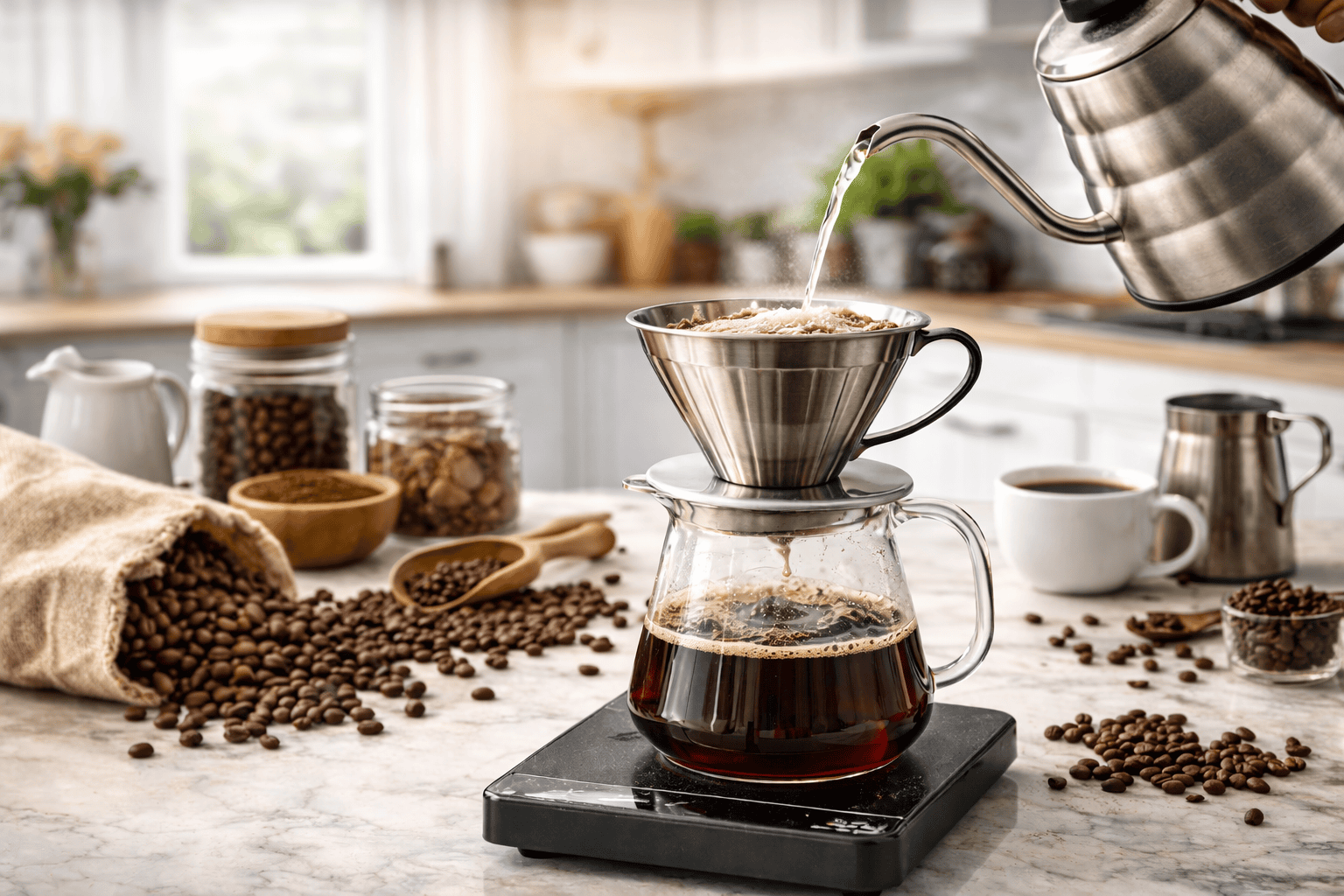 Kalita Wave flat-bottom pour-over dripper