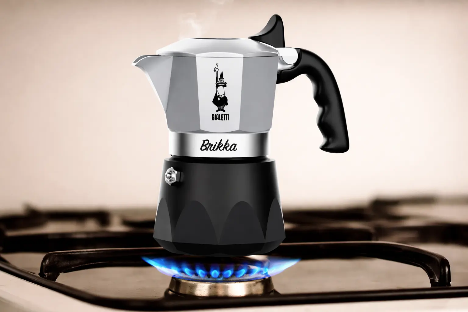 Bialetti Brikka moka pot with pressure valve