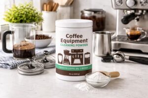 Beginner Coffee Guides: Learn to Brew Better Coffee at Home 6 Coffee equipment cleaning powder and descaling for better taste