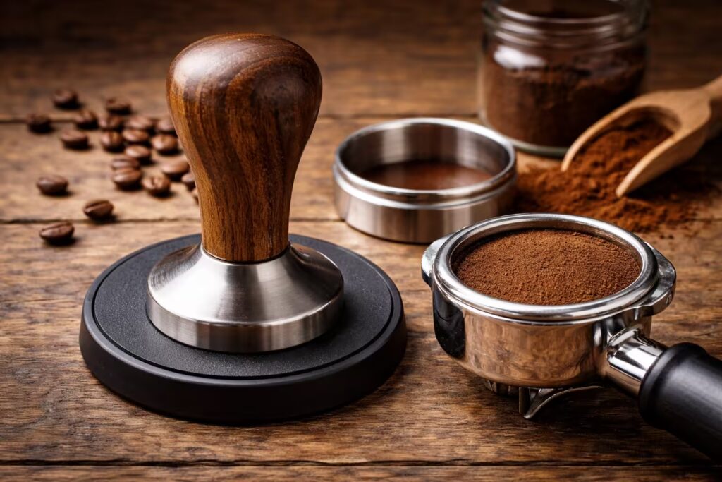 How to Dial In Coffee at Home (Drip, Pour-Over, Espresso) 15 Espresso tamper for level puck prep