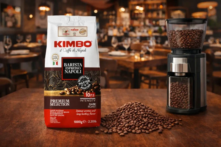 Kimbo Espresso Napoletano whole bean coffee for moka pot