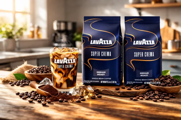 Lavazza Super Crema whole bean coffee for moka pot