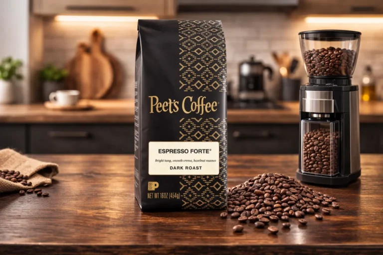 Peet's Espresso Forte whole bean coffee for moka pot milk drinks