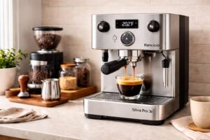 Espresso Machine Types Explained 11 Rancilio Silvia Pro X espresso machine product image