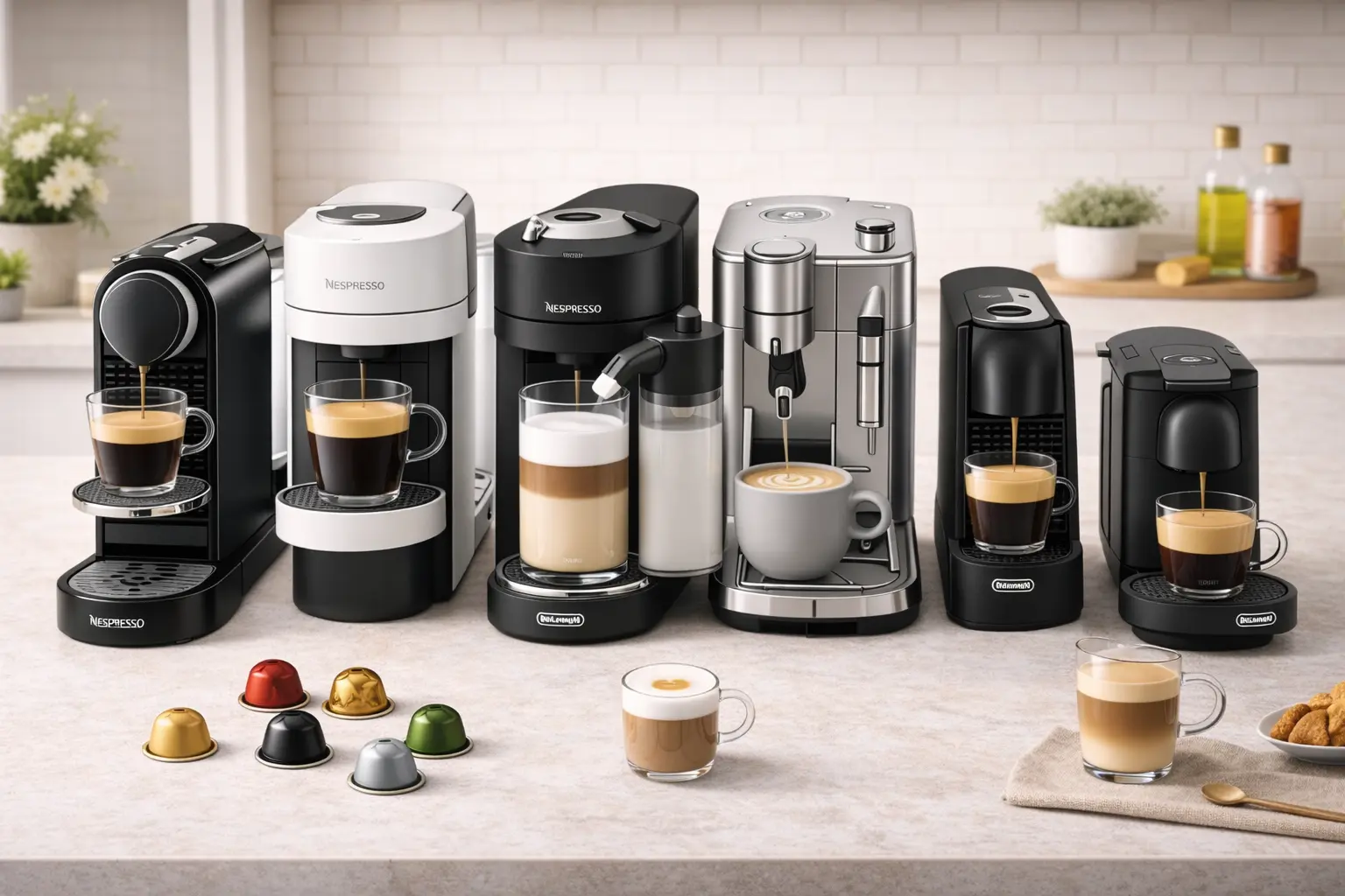 Nespresso Vertuo Pop+ vs Vertuo Next (2026): Which Should You Buy? 2 Nespresso Vertuo Pop+ vs Vertuo Next comparison on a kitchen counter