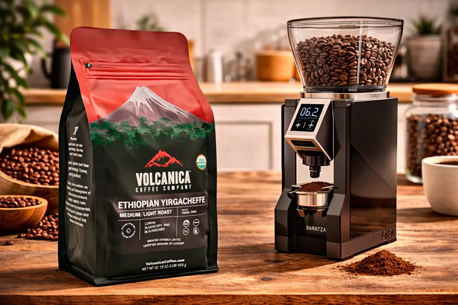 Ethiopian Yirgacheffe coffee beans