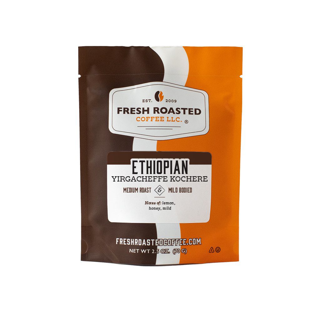 Ethiopian Yirgacheffe coffee bag