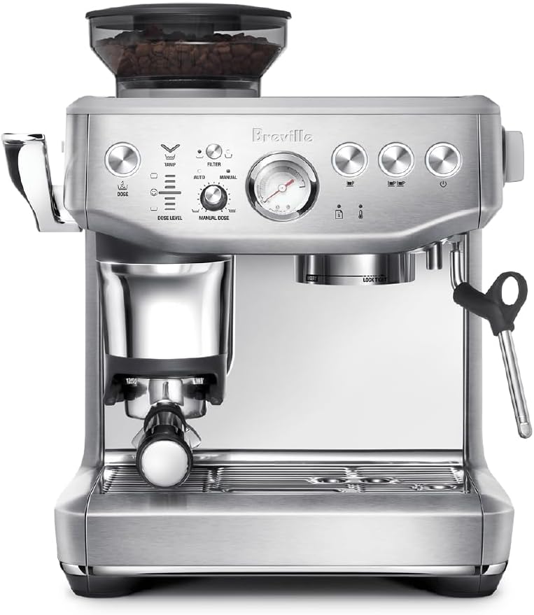 Breville Barista Express Impress BES876 espresso machine with assisted tamping
