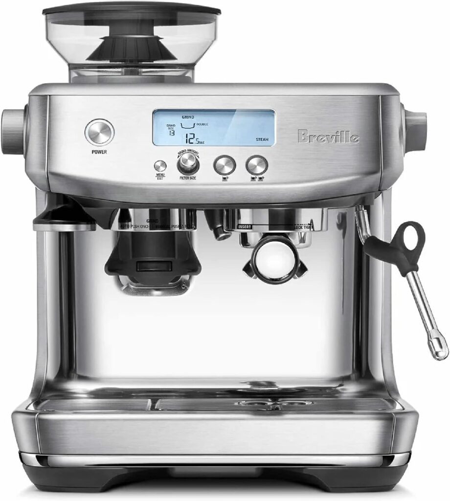 Breville Barista Pro BES878 espresso machine with digital display
