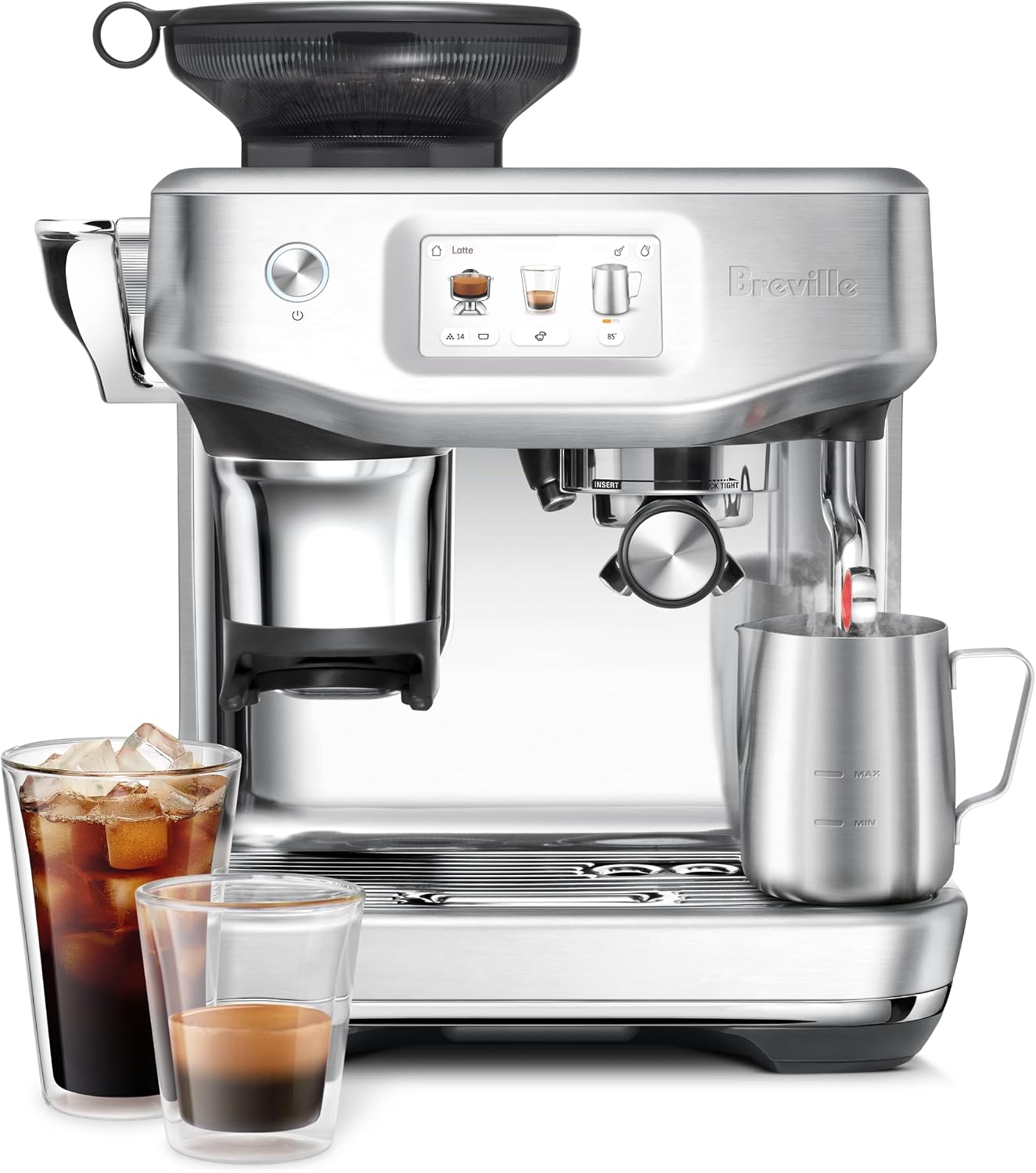 Breville Barista Touch Impress BES881BSS espresso machine with touchscreen