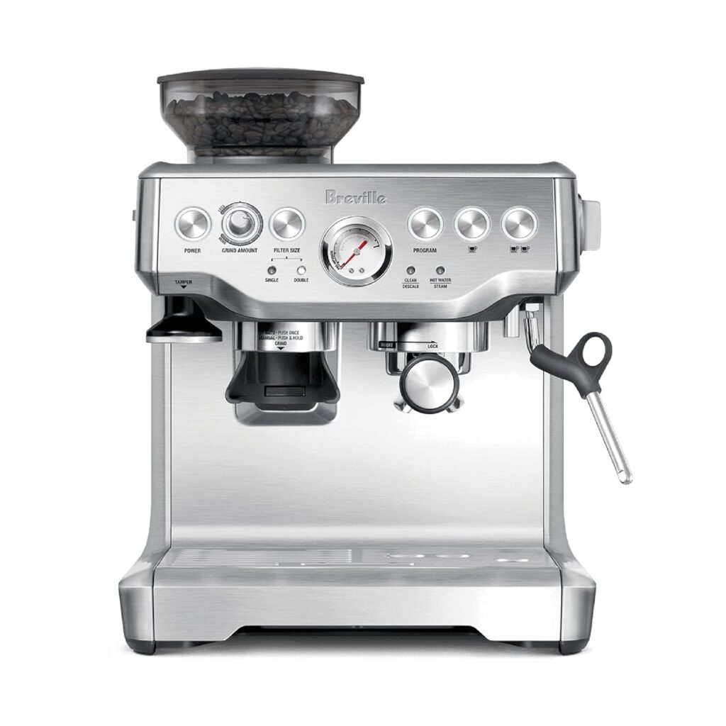 Breville Barista Express BES870XL espresso machine with built-in grinder