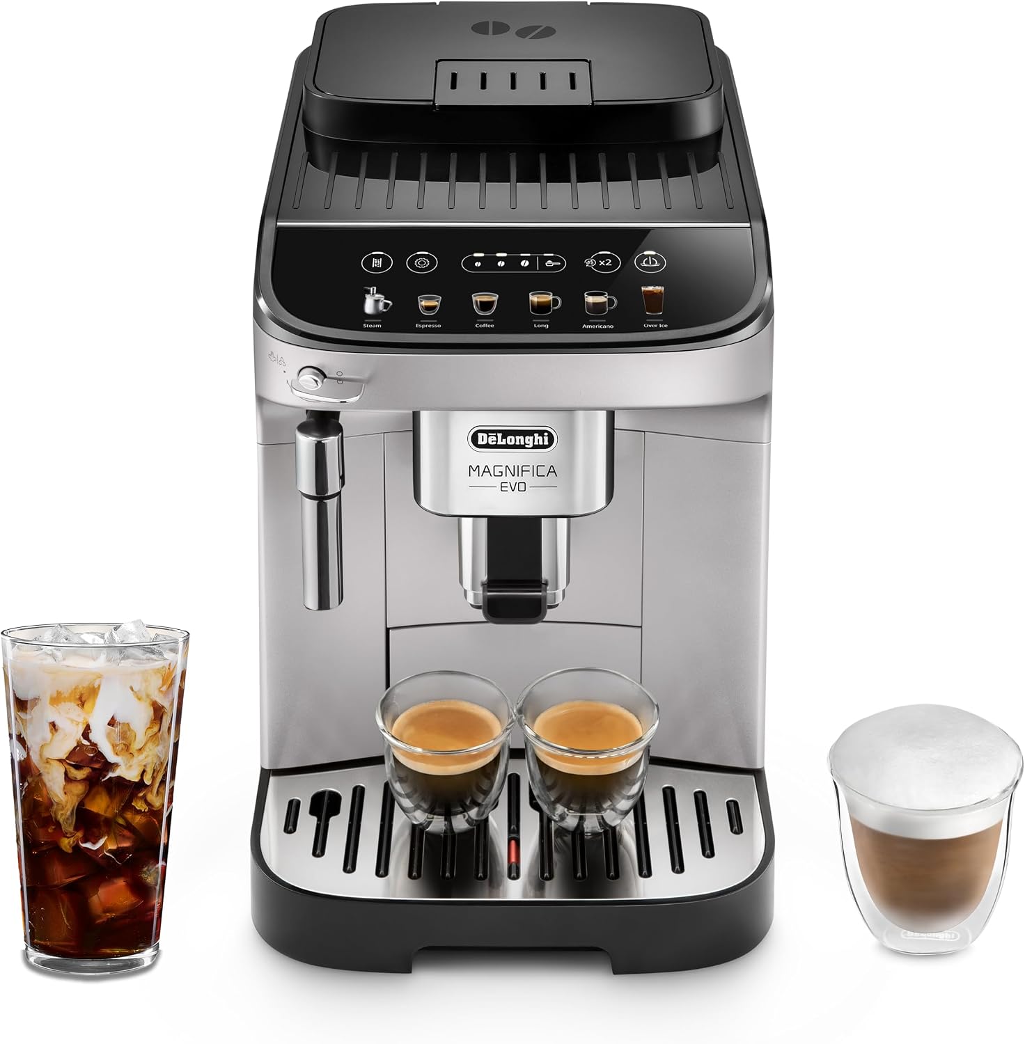 De’Longhi Magnifica Evo super-automatic espresso machine with LatteCrema milk carafe